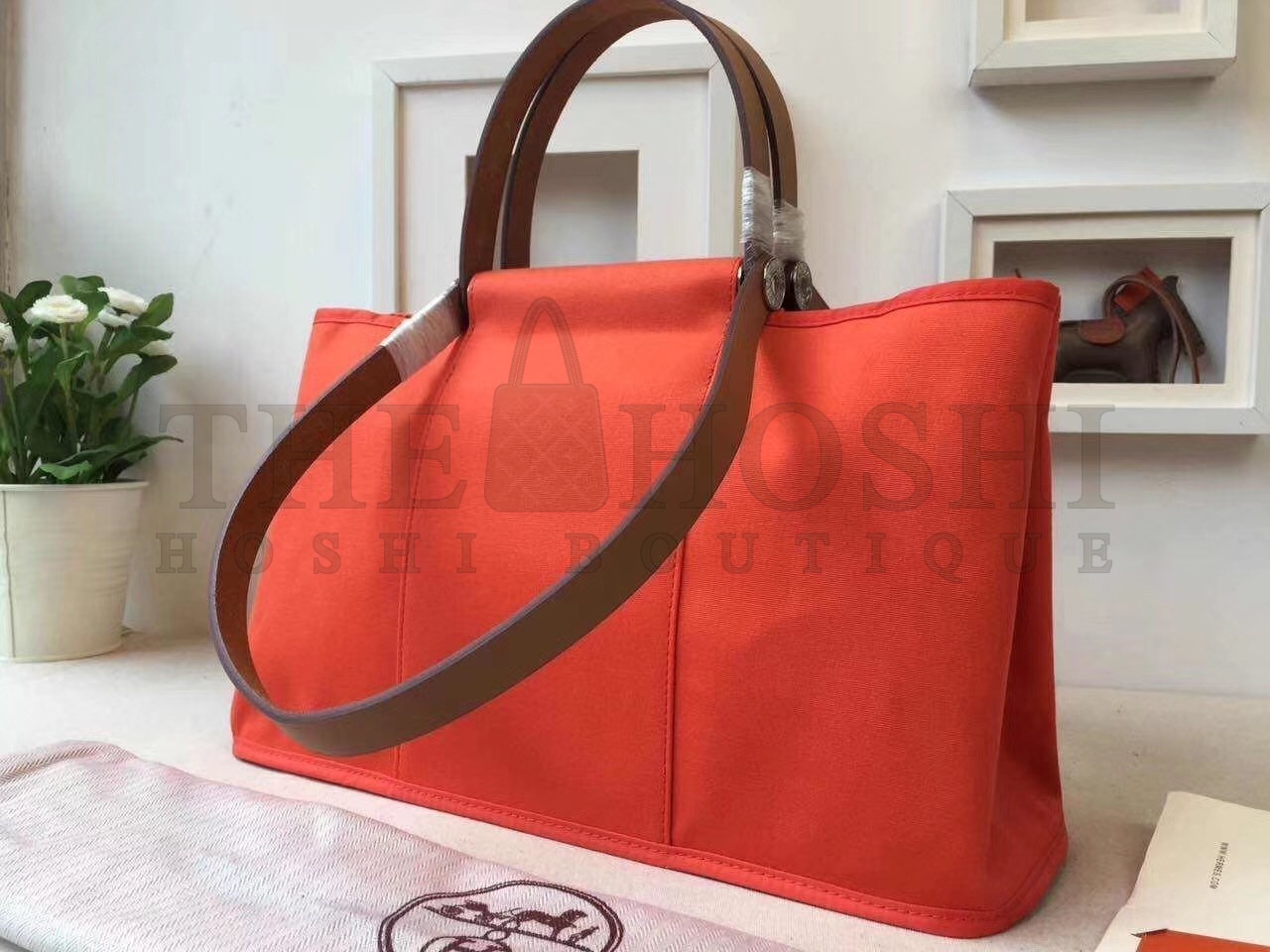 H**me5 Cabag Elan Bag In Capucine Canvas Master Quality