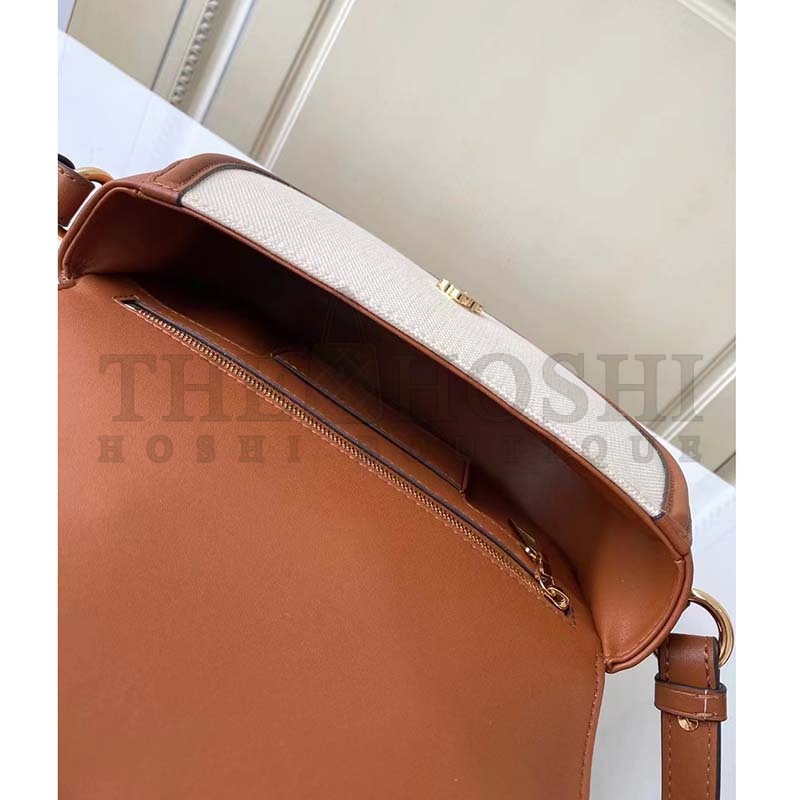 L0vis Vvtt0n LV Women Pont 9 Soft MM Handbag Caramel Brown Canvas Cowhide Master Quality