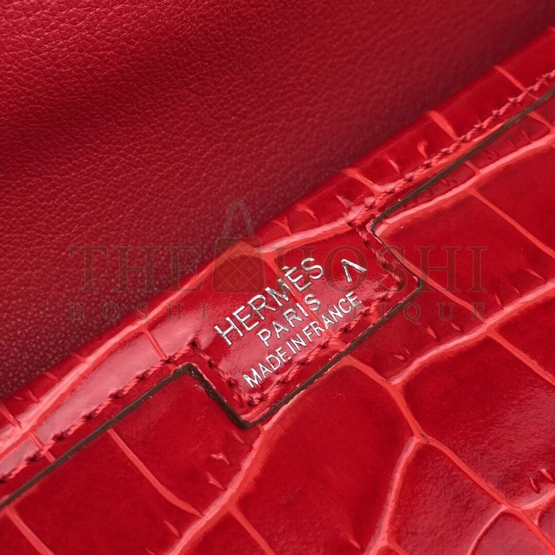 H**me5 Jige Elan 29 Clutch In Red Crocodile Leather Master Quality