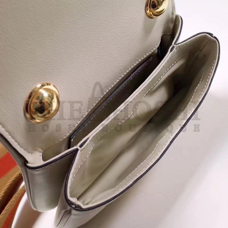 Gvc*1 Women GG Blondie Mini Bag White Leather Round Interlocking G Master Quality