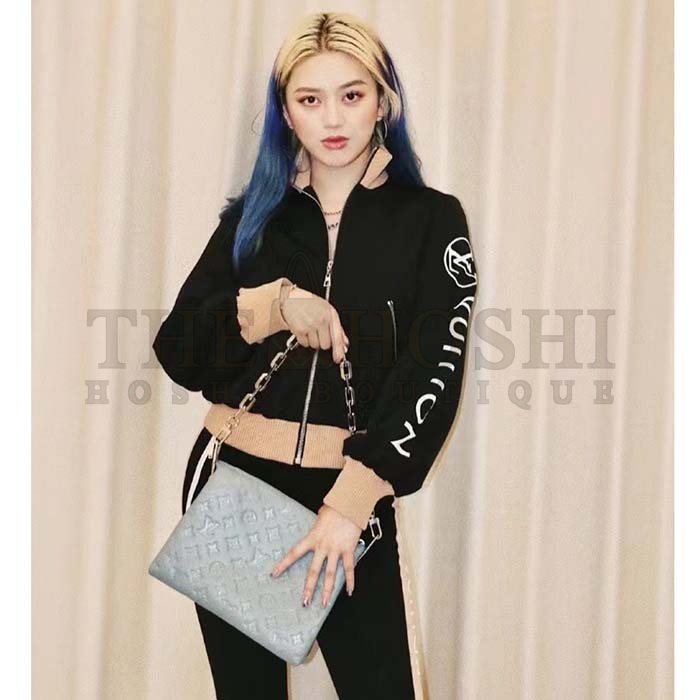 L0vis Vvtt0n LV Women Coussin PM Handbag Ice Blue Lambskin Cowhide Leather Master Quality