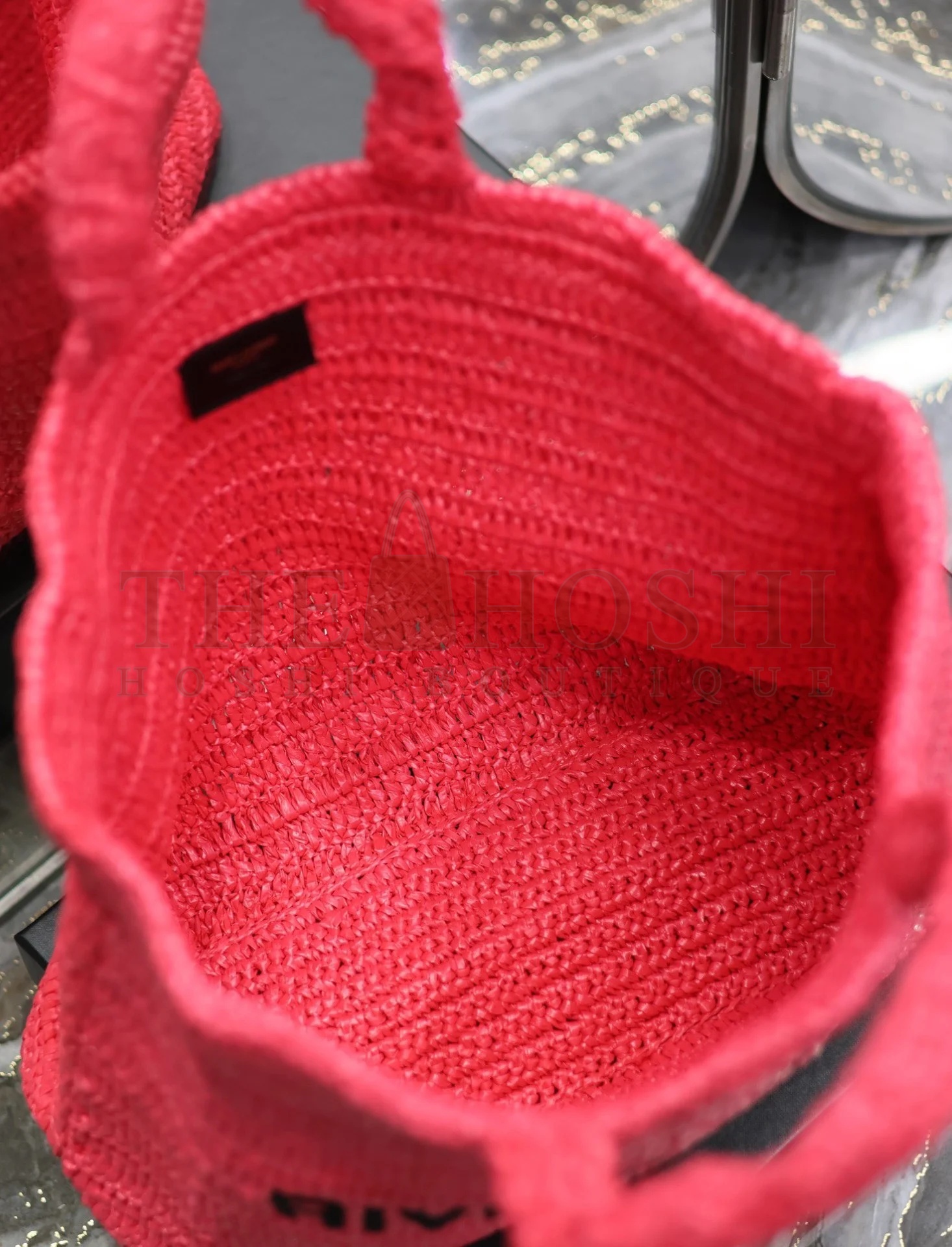 Sa1nt Lau*nt Rive Gauche Tote Bag in Neon Pink Raffia Crochet Master Quality