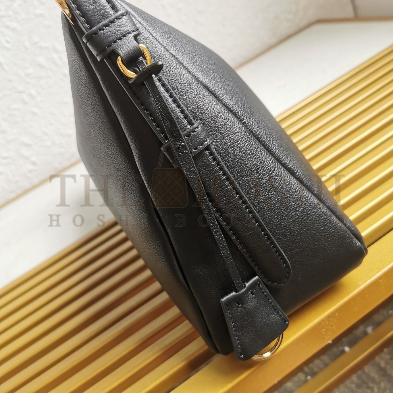 Pra*a Aimee Large Shoulder Bag in Black Leather Master Quality