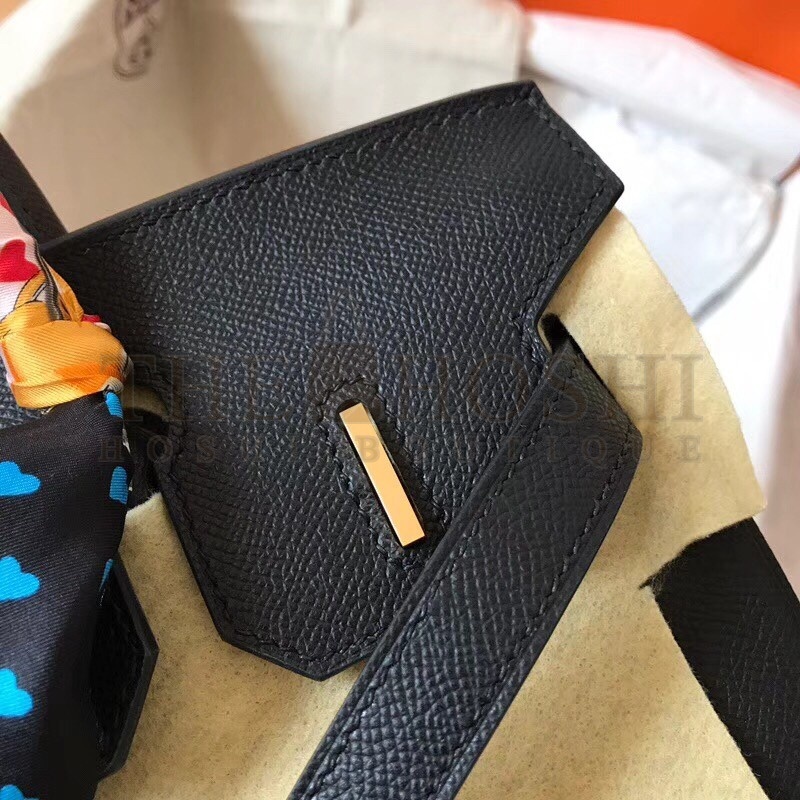 H**me5 Black Birkin 30cm Epsom Handmade Bag Master Quality
