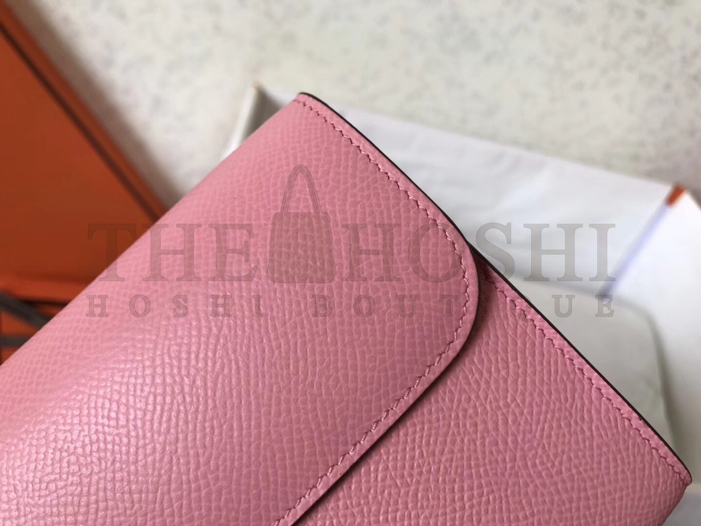 H**me5 Pink Epsom Constance Long Wallet Master Quality