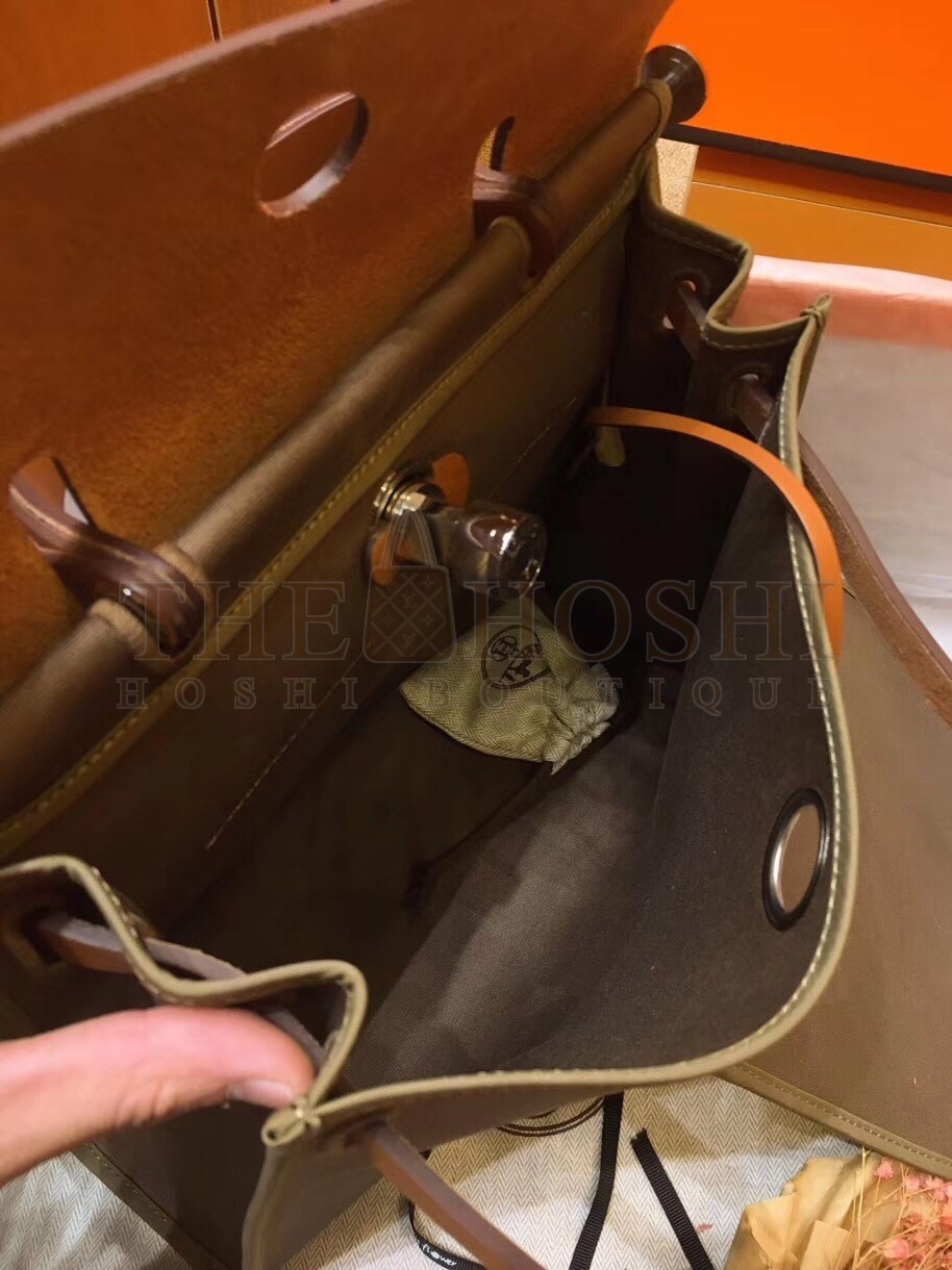 H**me5 Herbag Zip 31cm Bag In Brown And Taupe Master Quality