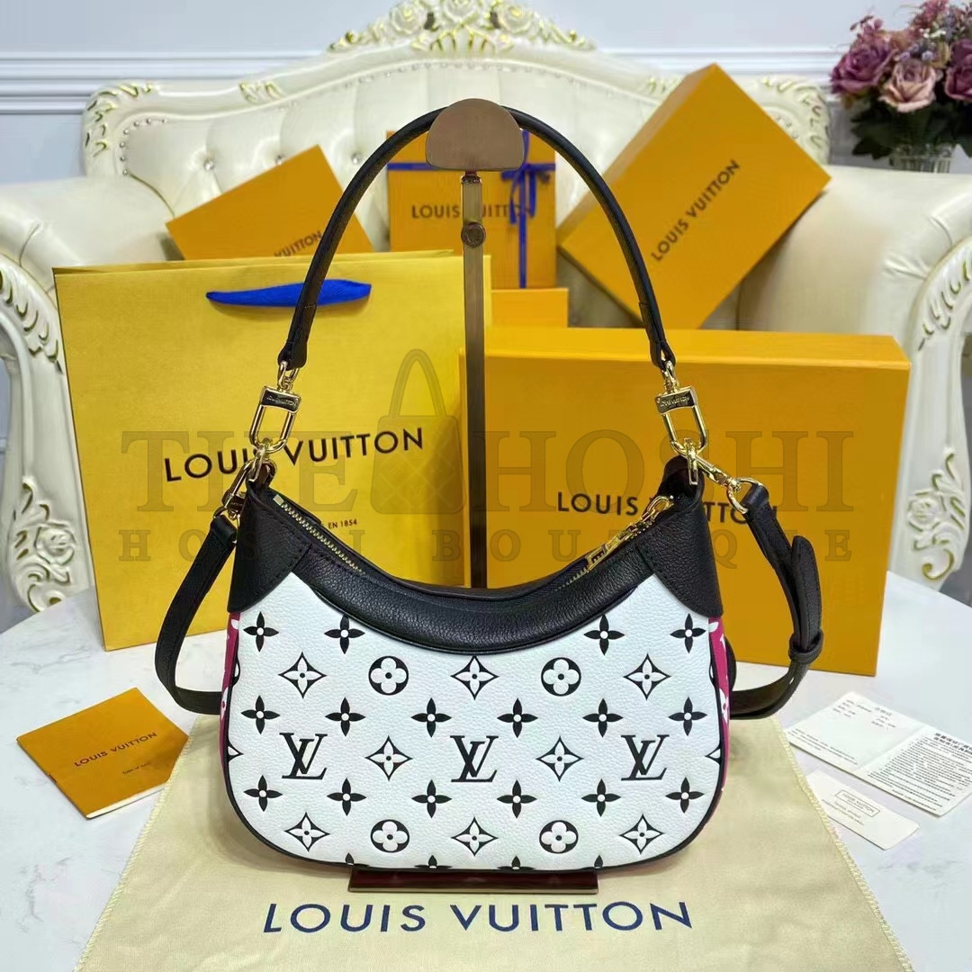 L0vis Vvtt0n LV Women Bagatelle Black Handbag Printed Embossed Grained Cowhide Leather Master Quality