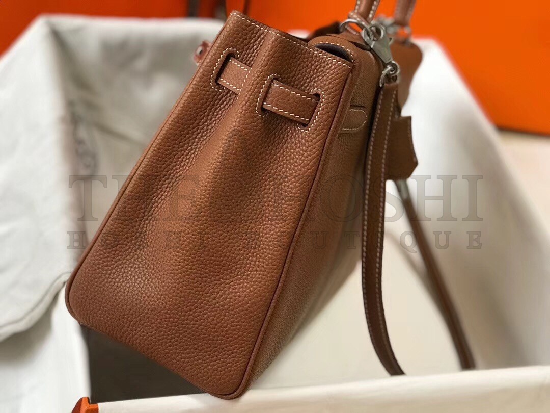 H**me5 Brown Clemence Kelly 32cm Retourne Bag Master Quality