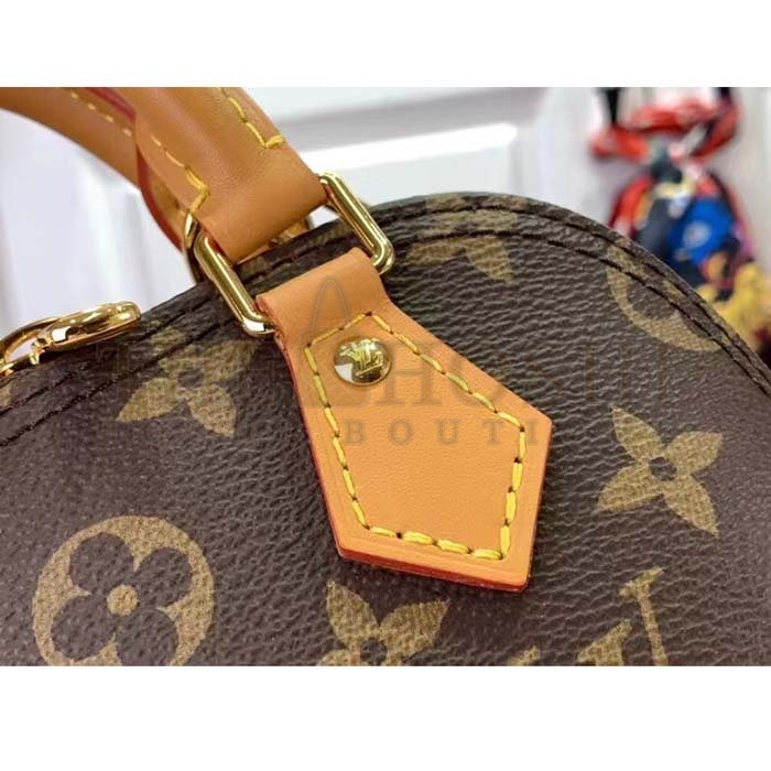 L0vis Vvtt0n LV Women Nano Alma Handbag Monogram Coated Canvas Natural Cowhide Leather Master Quality