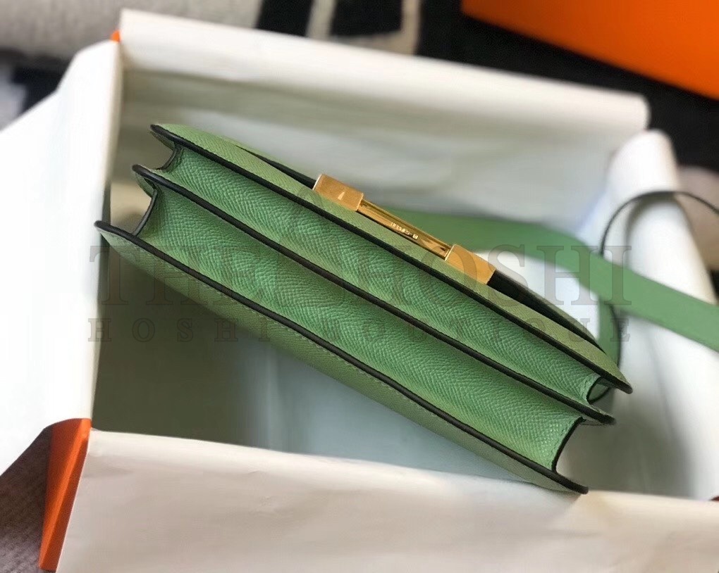 H**me5 Epsom Constance 24cm Vert Criquet Handmade Bag Master Quality