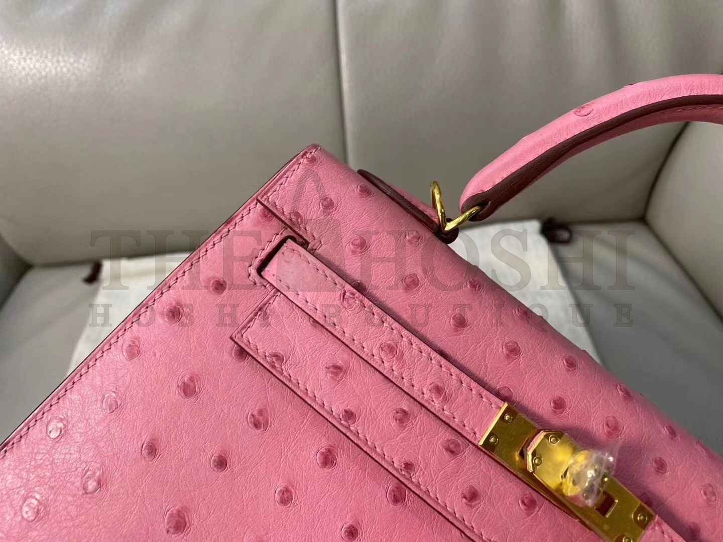 H**me5 Terre Cutie Ostrich Kelly 25cm Handmade Bag Master Quality