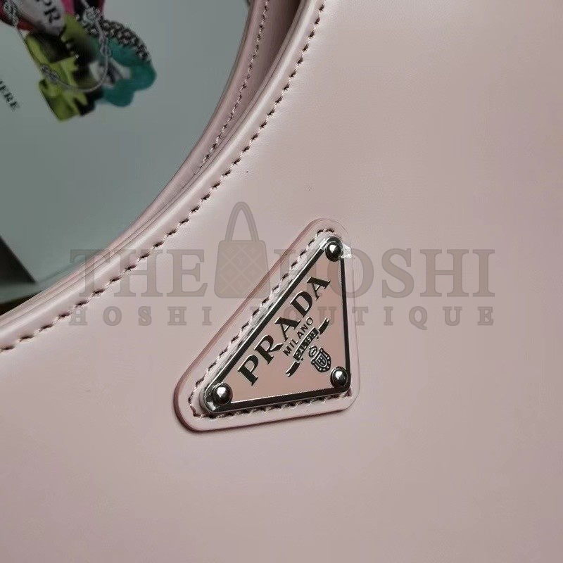 Pra*a Cleo Shoulder Large Bag In Pink Brushed Leather Master Quality