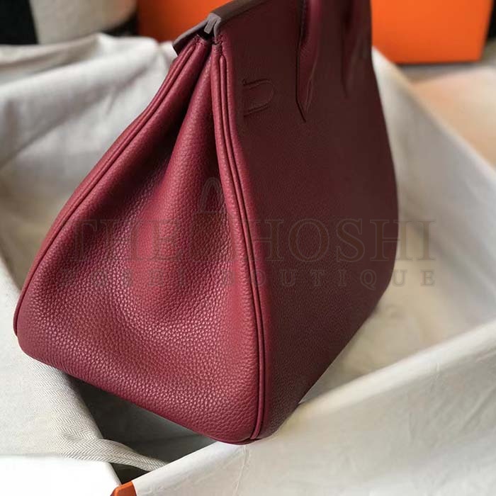 H**me5 Women Birkin 30 Bag in Epsom Leather with Gold Hardware-Maroon Master Quality