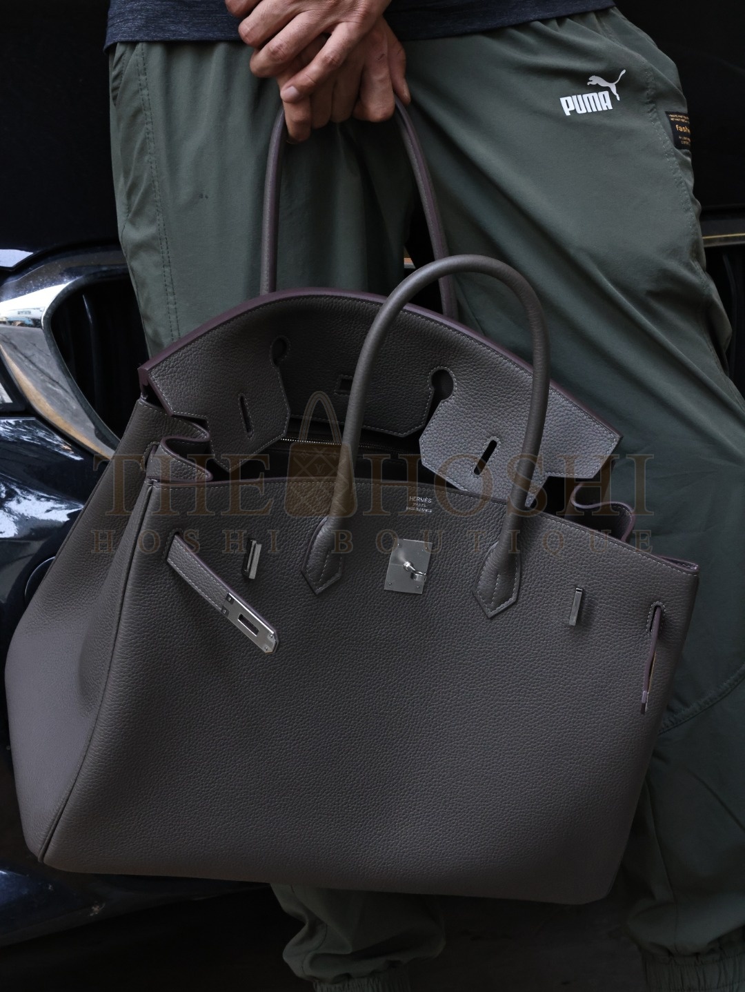 H**me5 Birkin 40 in Togo leather with a Tarnished Grey bag Master Quality