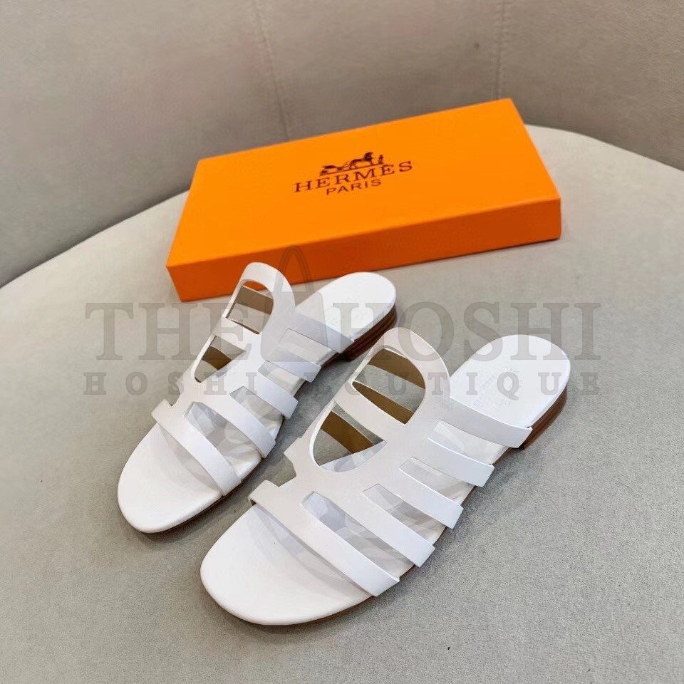 H**me5 Camelia Sandals In White Calfskin Master Quality