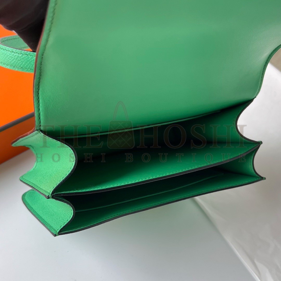 H**me5 Constance 18 Handmade Bag In Vert Comics Epsom Calfskin Master Quality