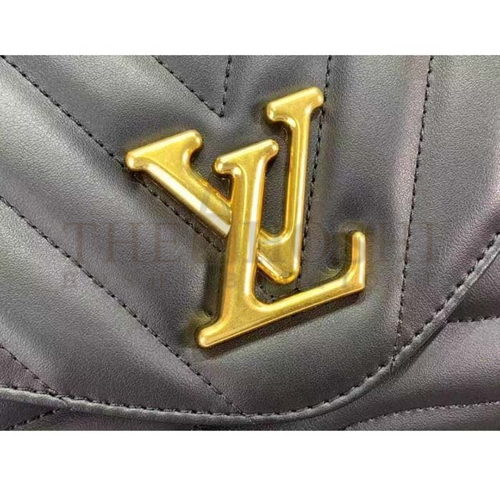 L0vis Vvtt0n LV Women New Wave Chain Bag GM Black Quilted Smooth Calf Leather Master Quality