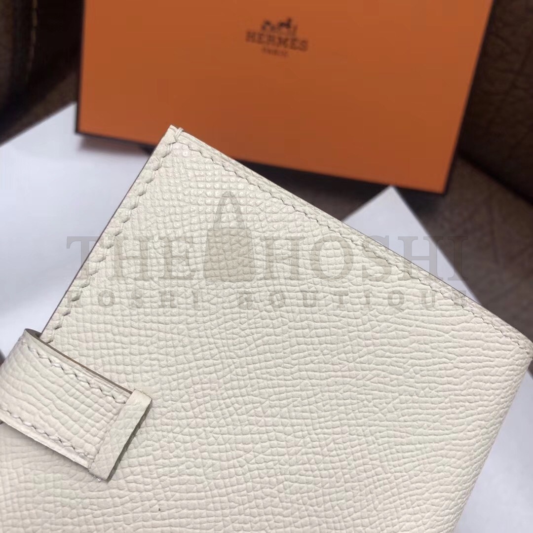 H**me5 Bearn Compact Wallet In White Epsom Leather Master Quality