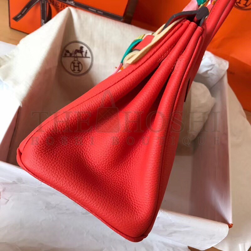 H**me5 Rose Extreme Birkin 30cm Clemence Handmade Bag Master Quality
