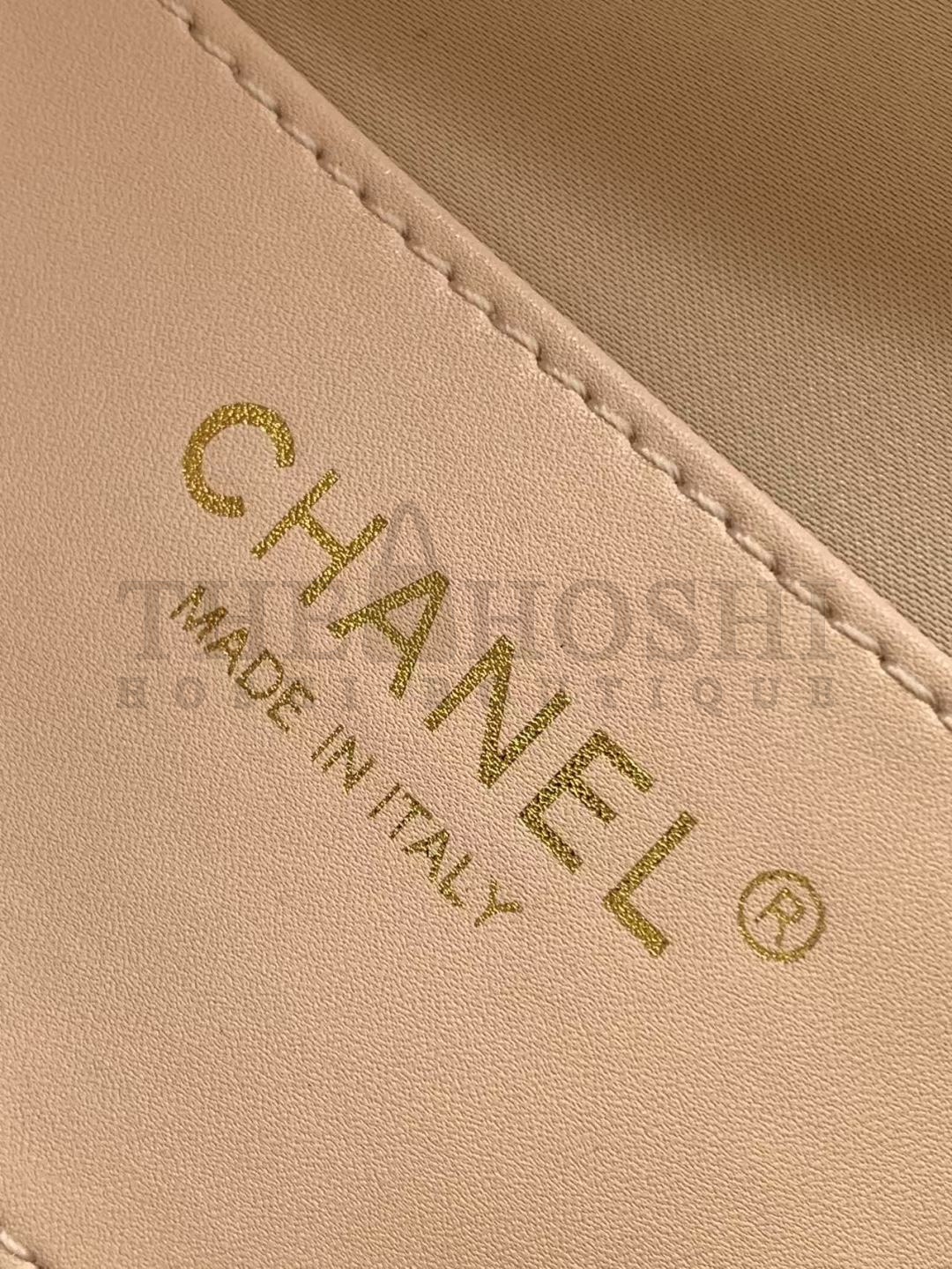 Ch**el 25C AS5293 Hobo Drawstring Bag White Caviar Leather with Gold Chain 30x26x14cm Master Quality