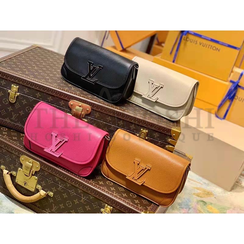 L0vis Vvtt0n LV Women Buci Crossbody Pink Epi Grained Smooth Cowhide Leather Master Quality