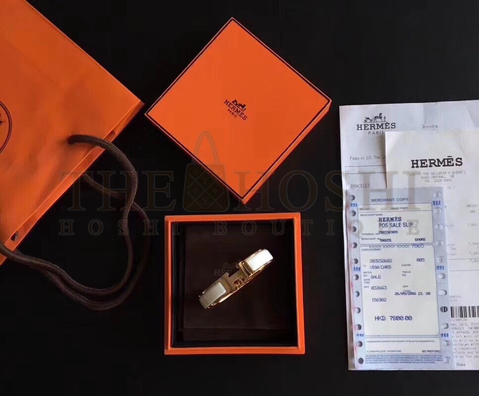 H**me5 White Enamel Clic H PM Bracelet Master Quality