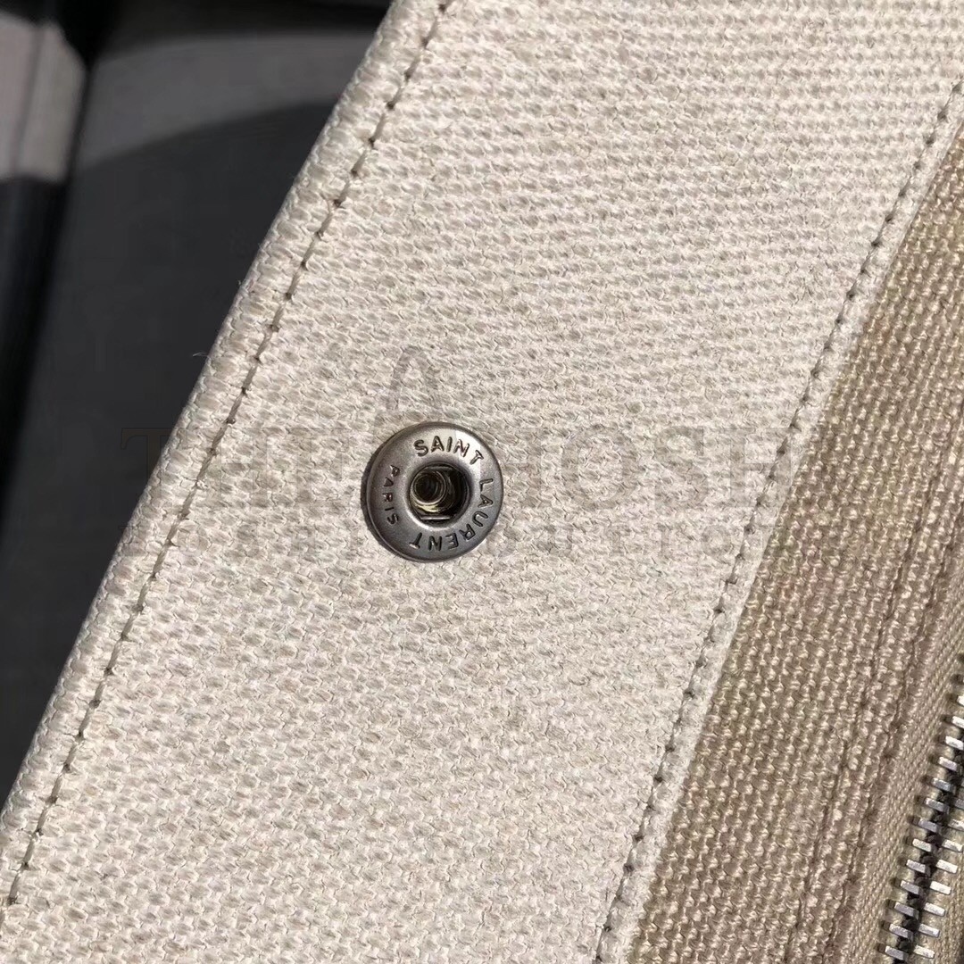 Sa1nt Lau*nt White Linen Rive Gauche Tote Bag Master Quality