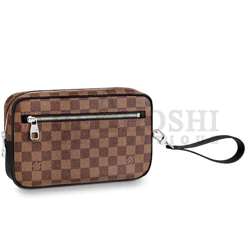 L0vis Vvtt0n LV Men Kasai Clutch in Damier Ebene Canvas Master Quality