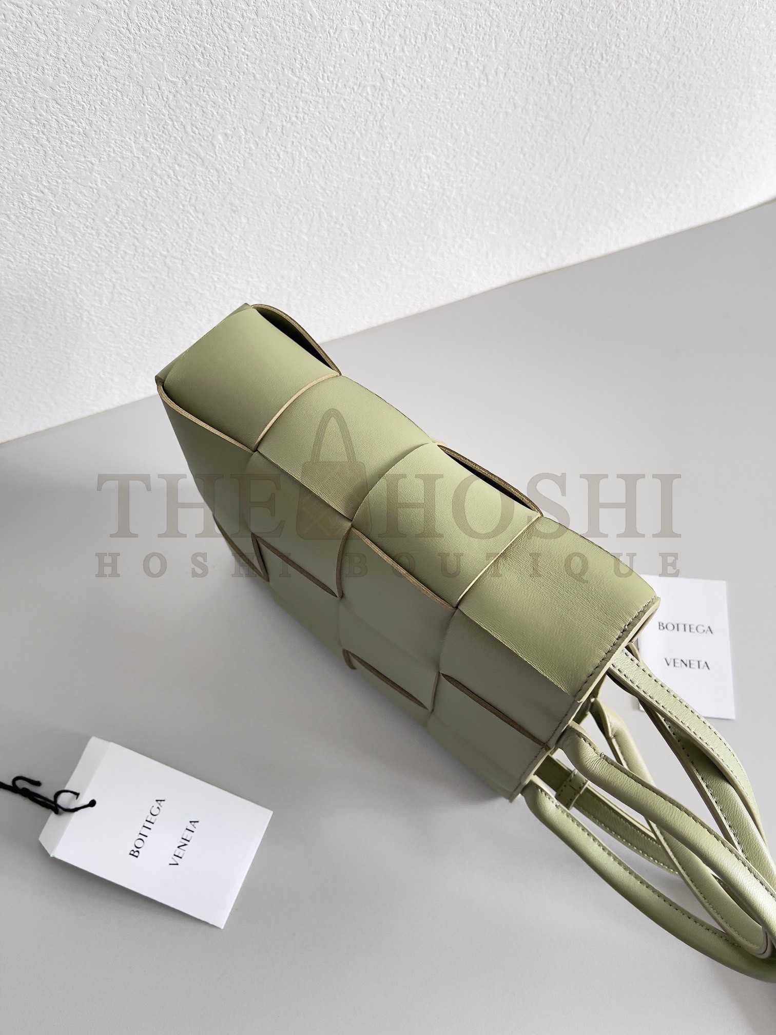 B0tt*ga Ven*ta Mini Cassette Tote Bag In Travertine Lambskin Master Quality