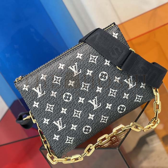 L0vis Vvtt0n LV Women Coussin PM Handbag Blue Lambskin Cowhide Leather Zip Closure Master Quality