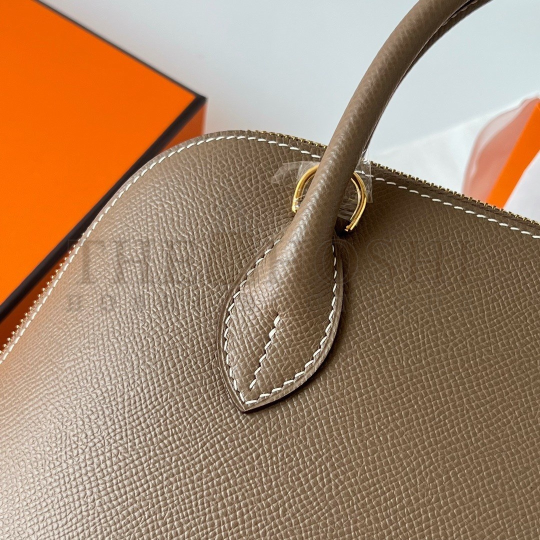 H**me5 Bolide 1923 25 Handmade Bag In Taupe Epsom Calfskin Master Quality