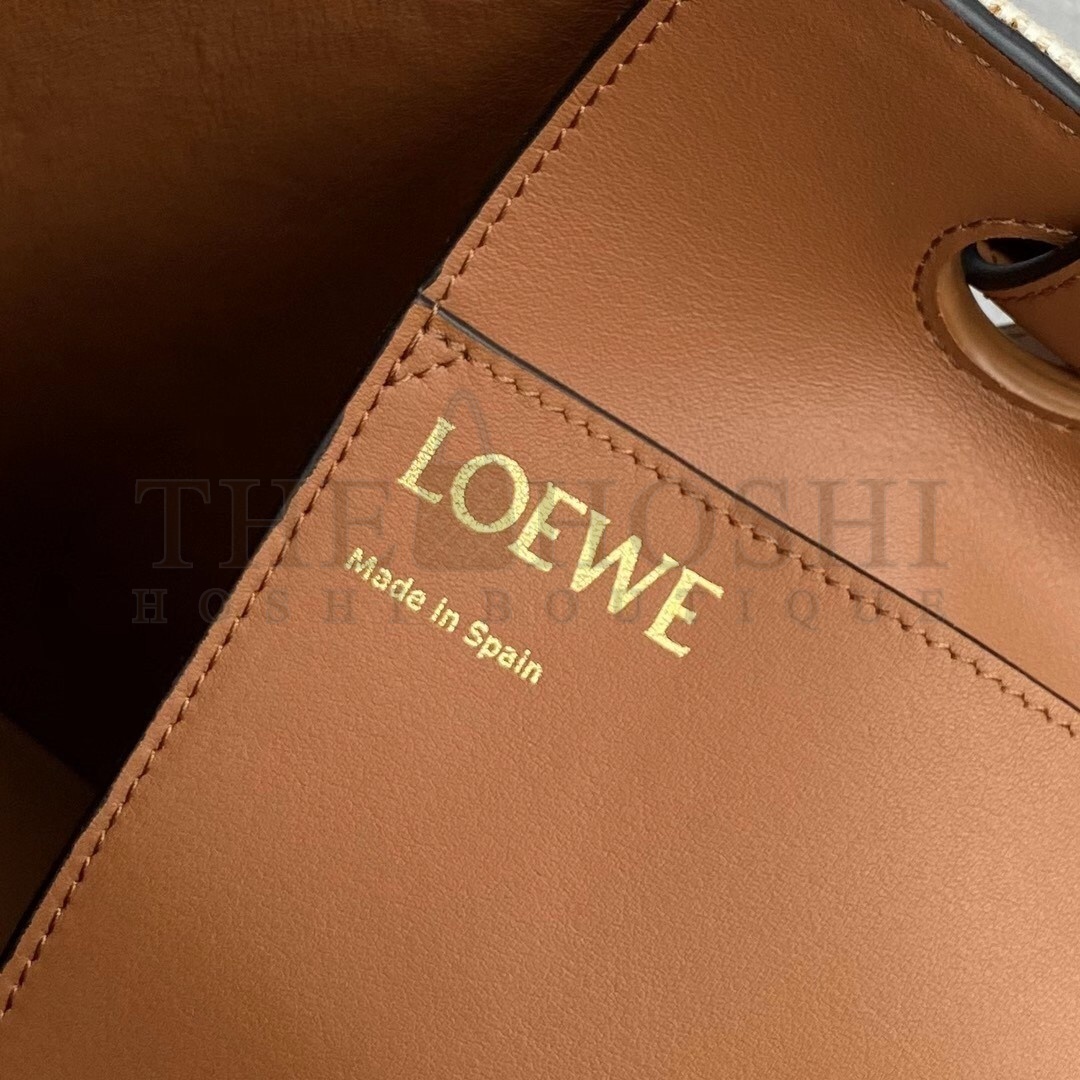 L0ew* Anagram Medium Tote Bag In Jacquard and Calfskin Master Quality