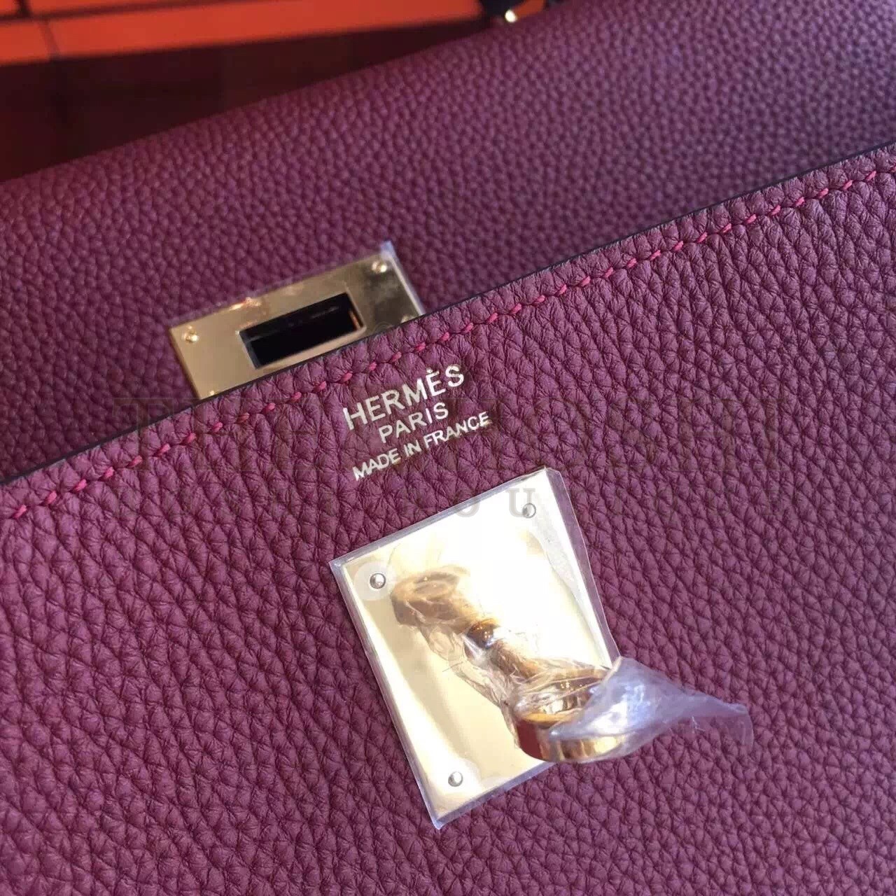 H**me5 Bordeaux Clemence Kelly 35cm Handmade Bag Master Quality