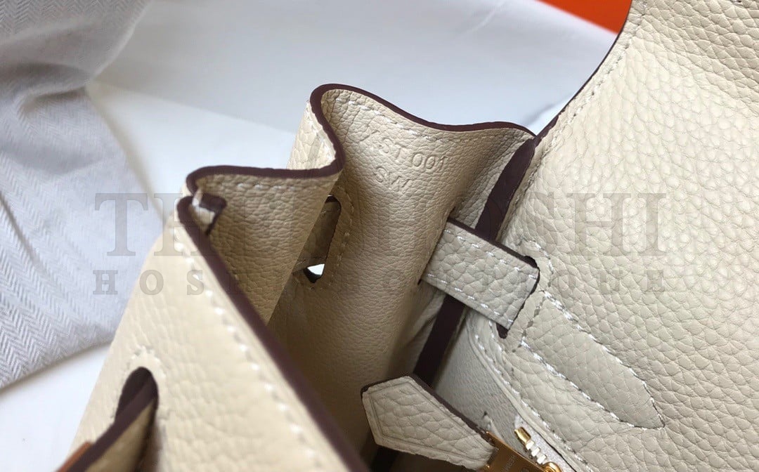 H**me5 Kelly 32cm Retourne Bag in Craie Clemence Leather GHW Master Quality