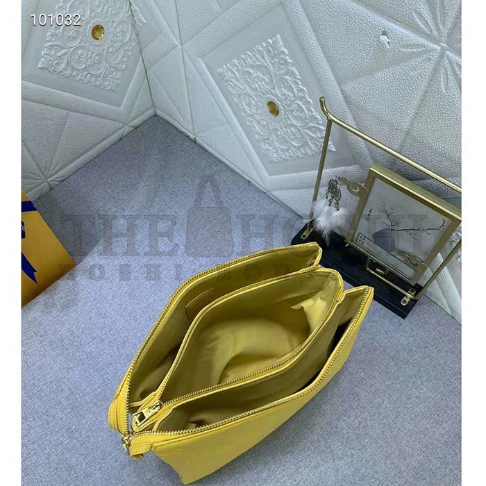 L0vis Vvtt0n LV Women Coussin PM Handbag Acid Green Lambskin Zip Closure Master Quality