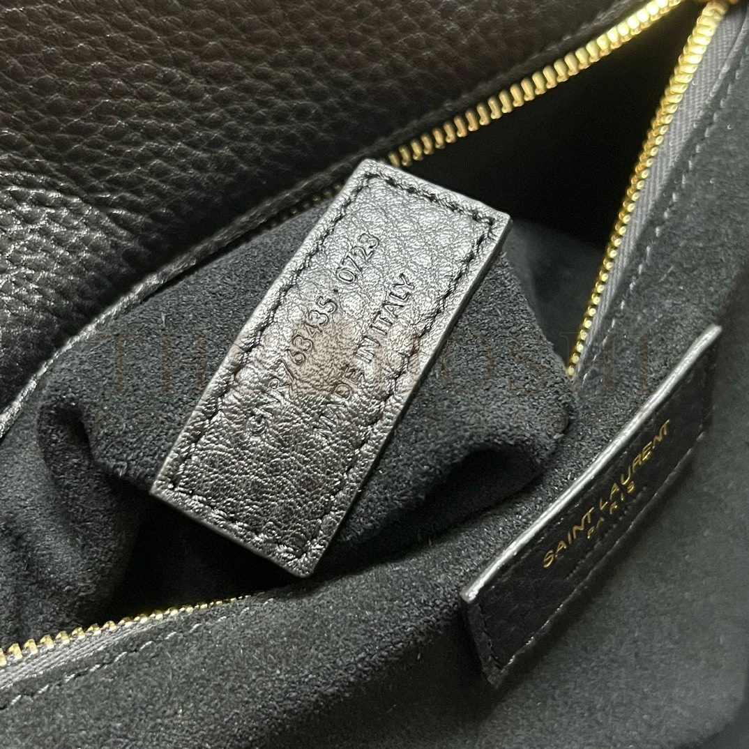 Sa1nt Lau*nt Bea Tote Bag in Black Grained Leather Master Quality