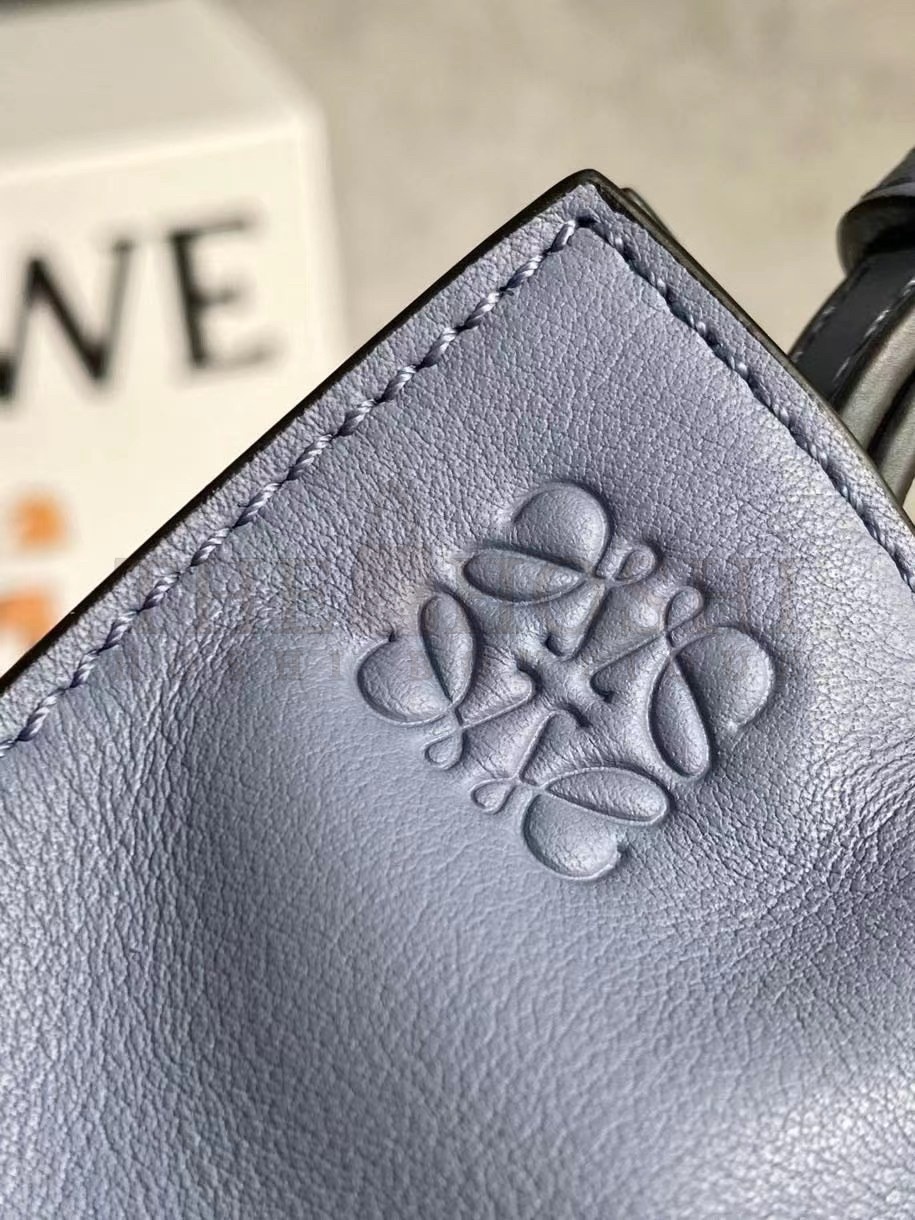 L0ew* Flamenco Clutch In Atlantic Blue Nappa Leather Master Quality