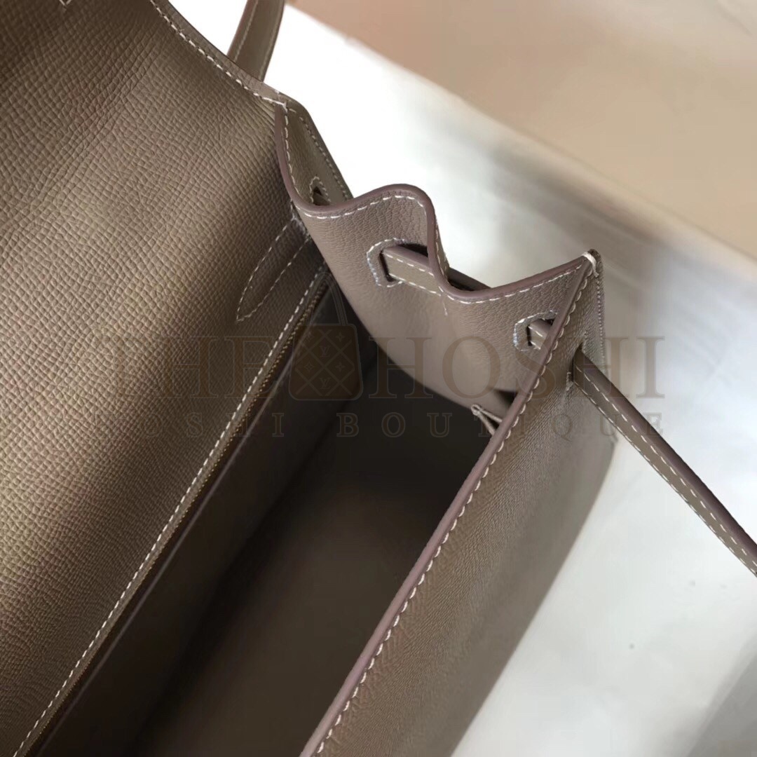 H**me5 Taupe Epsom Kelly 32cm Sellier Bag Master Quality