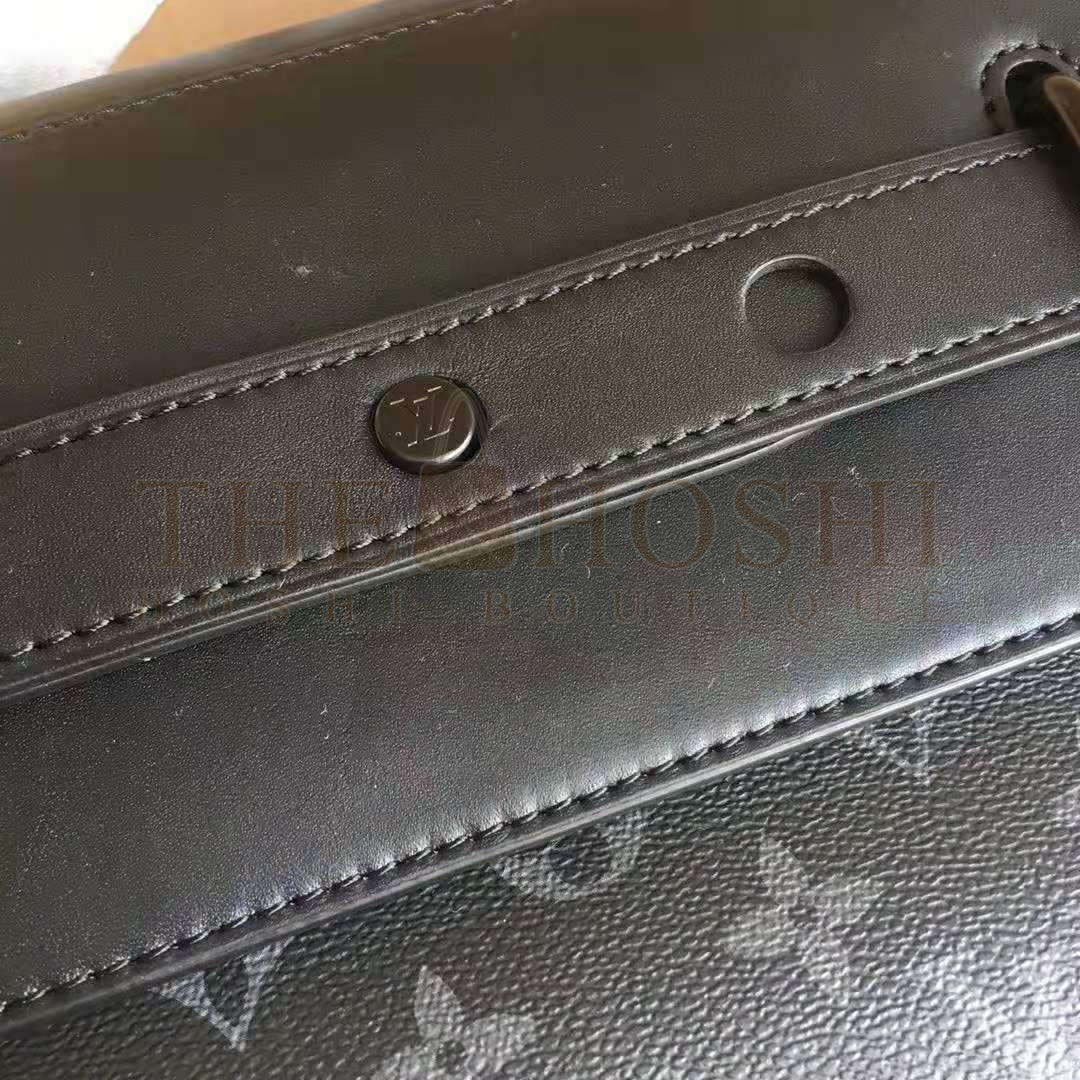 L0vis Vvtt0n LV Men Steamer PM Bag in Monogram Eclipse Coated Canvas-Black Master Quality