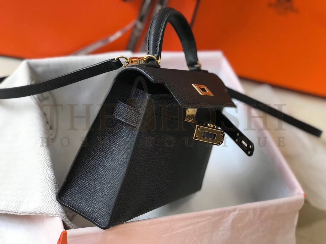 H**me5 Kelly Mini II Bag In Black Epsom Leather Master Quality