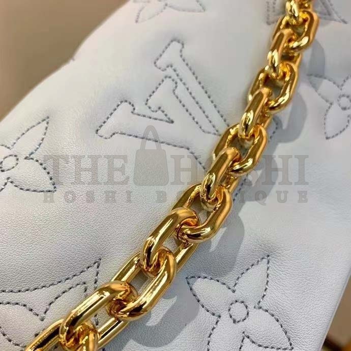 L0vis Vvtt0n LV Women Wallet On Strap Bubblegram Blue Monogram Embroidered Quilted Calf Master Quality