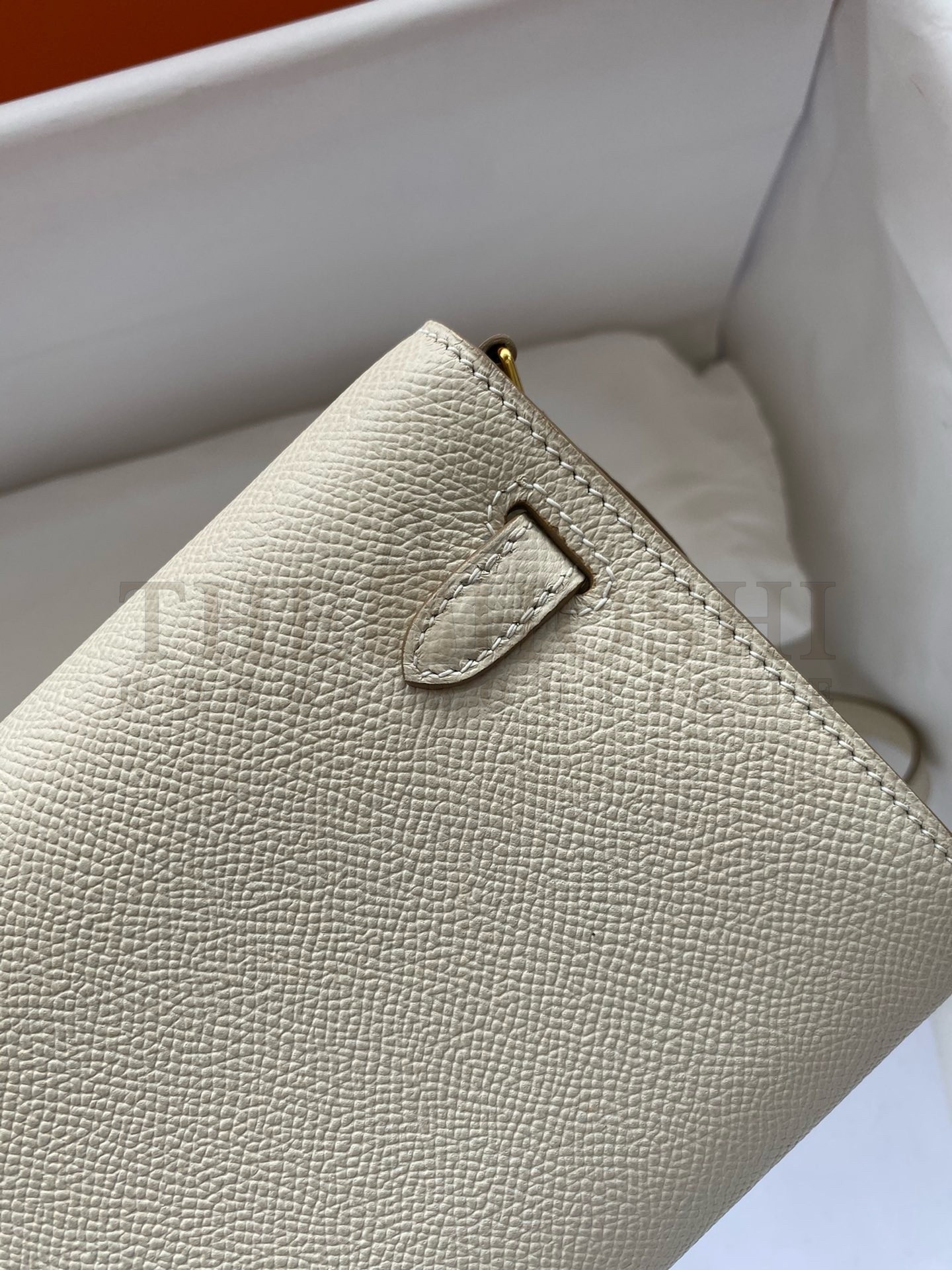 H**me5 Kelly Classique To Go Wallet in Craie Epsom Calfskin Master Quality