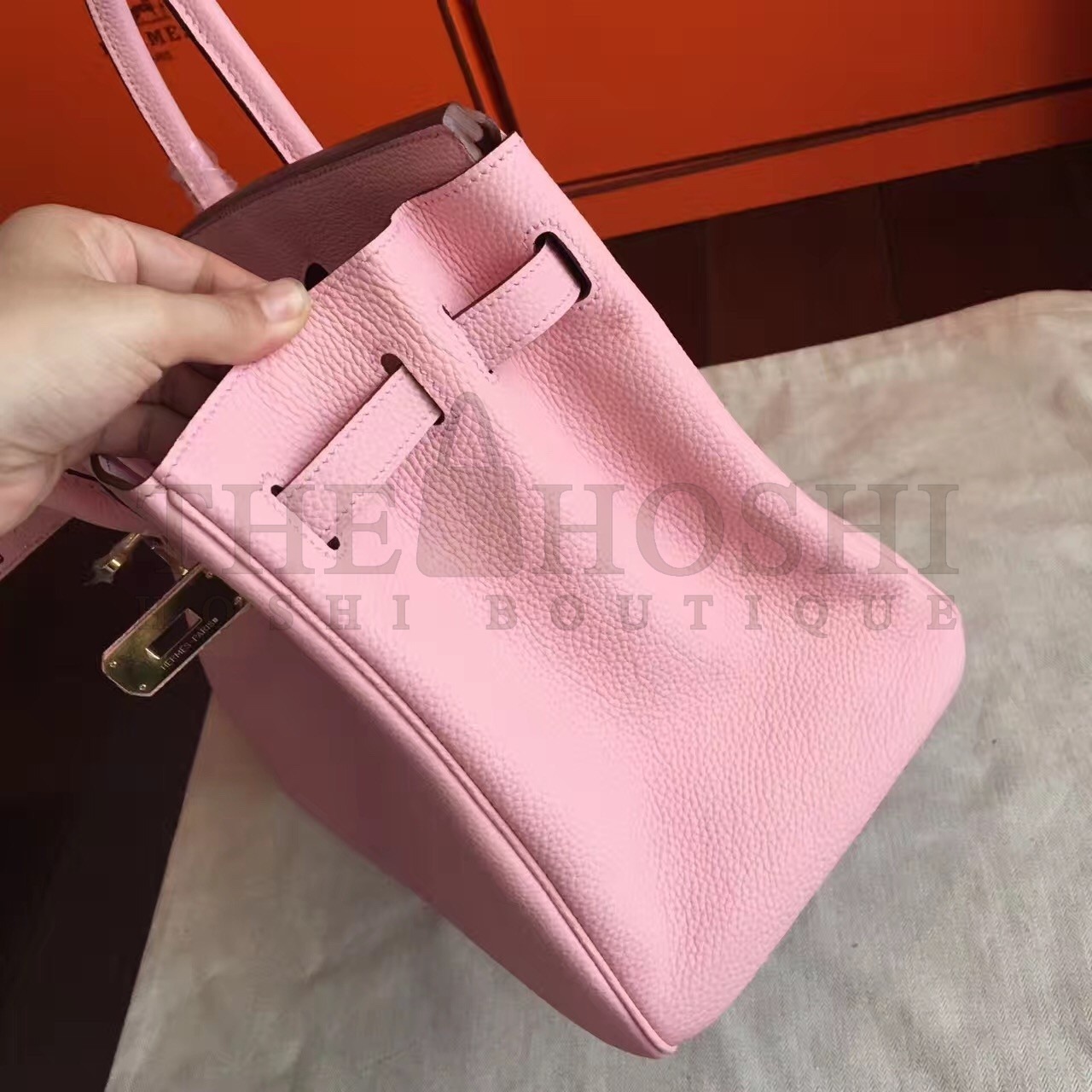 H**me5 Pink Clemence Birkin 40cm Handmade Bag Master Quality
