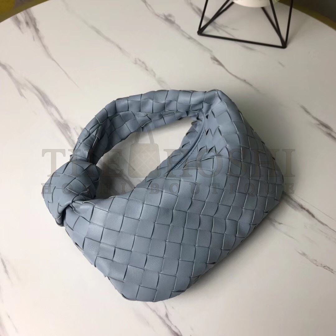 B0tt*ga Ven*ta Mini BV Jodie Bag In Light Blue Woven Leather Master Quality
