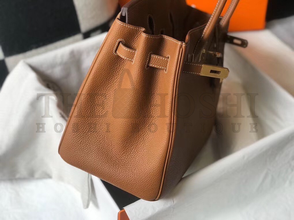H**me5 Birkin 35 Bag in Gold Clemence Leather with GHW Master Quality