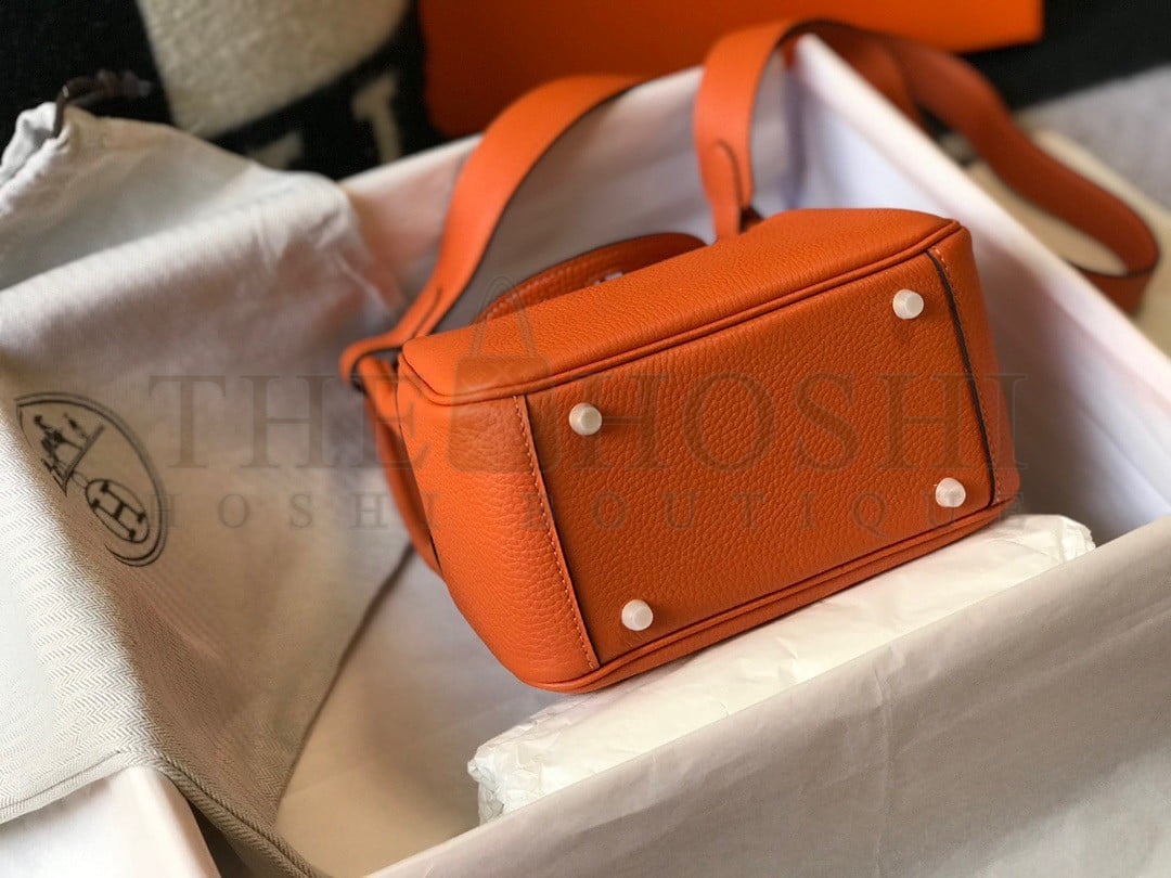H**me5 Lindy Mini Bag In Orange Clemence Leather GHW Master Quality