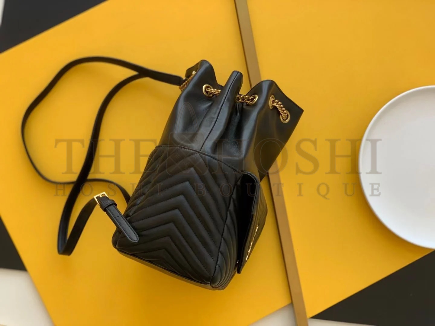 Sa1nt Lau*nt Joe Backpack In Black Quilted Lambskin Master Quality