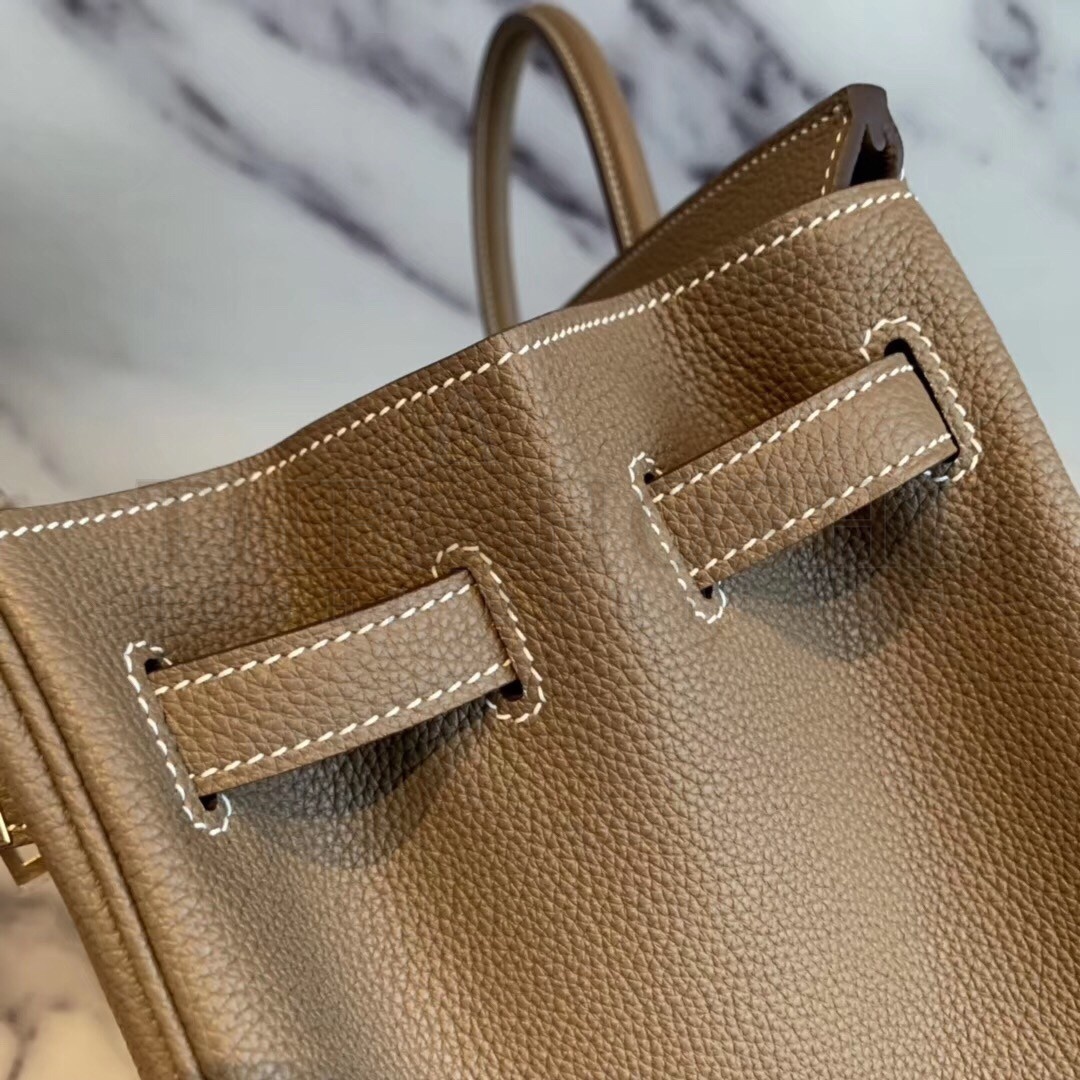 H**me5 Taupe Clemence Birkin 40cm Handmade Bag Master Quality