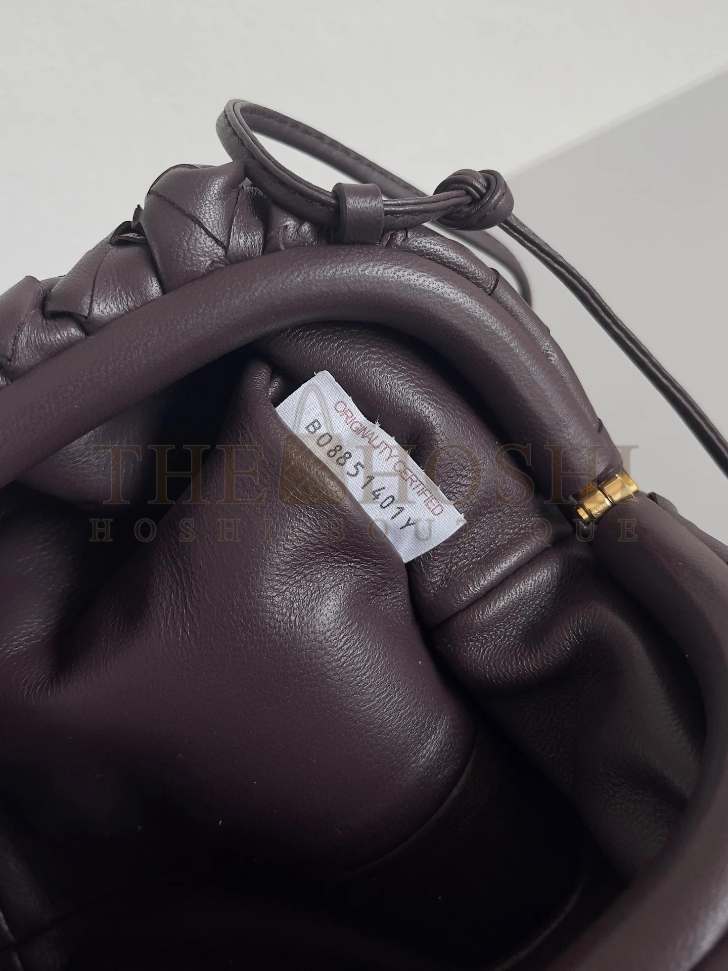 B0tt*ga Ven*ta Mini Pouch with Strap in Grape Intrecciato Lambskin Master Quality
