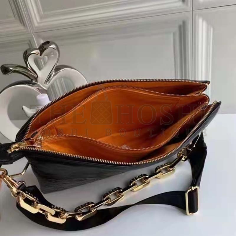 L0vis Vvtt0n LV Women Coussin PM Handbag Black Monogram Embossed Puffy Lambskin Master Quality